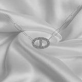 Ladies’ Diamond Horseshoe Necklace (Paper Clip Style)