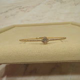 Single Clover Diamond Bangle Bracelet