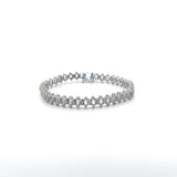 Ladies’ Triple Row Diamond Tennis Bracelet (White Gold)