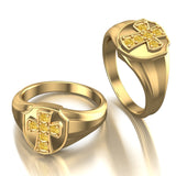 Gentlemen’s Stone Cross Signet